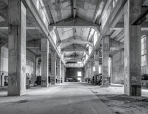 interiörbild från ett betonggjuteri