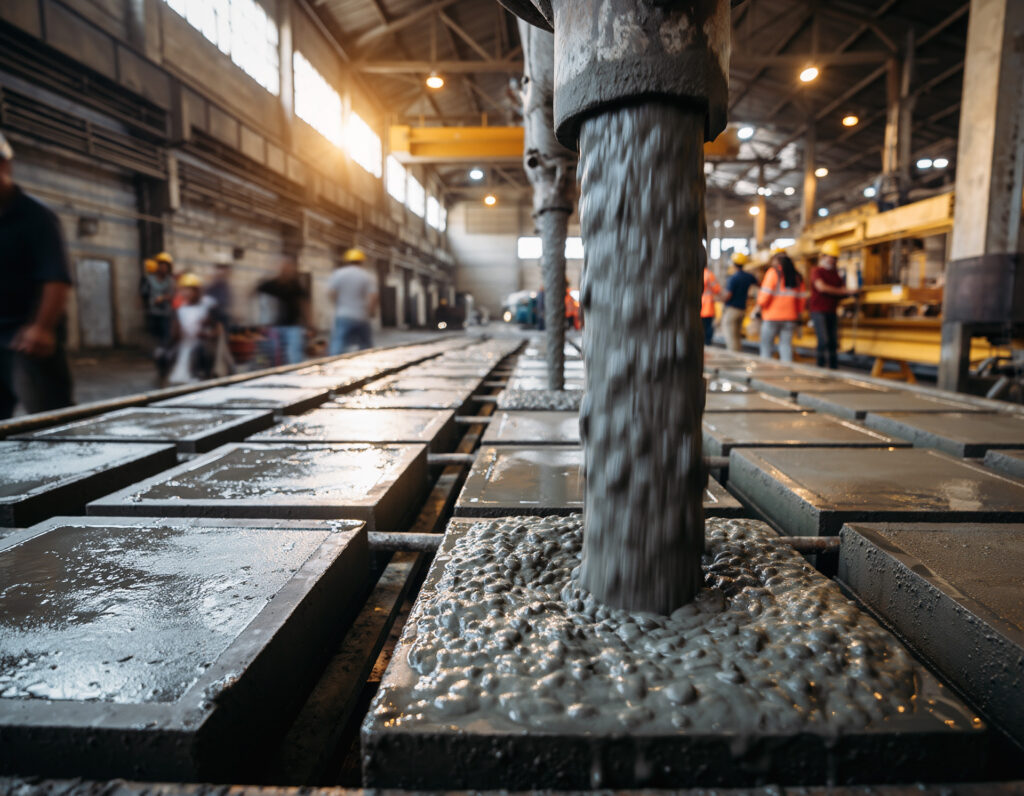 interiörbild från ett metalgjuteri